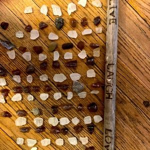 Wind chime made of beach glass